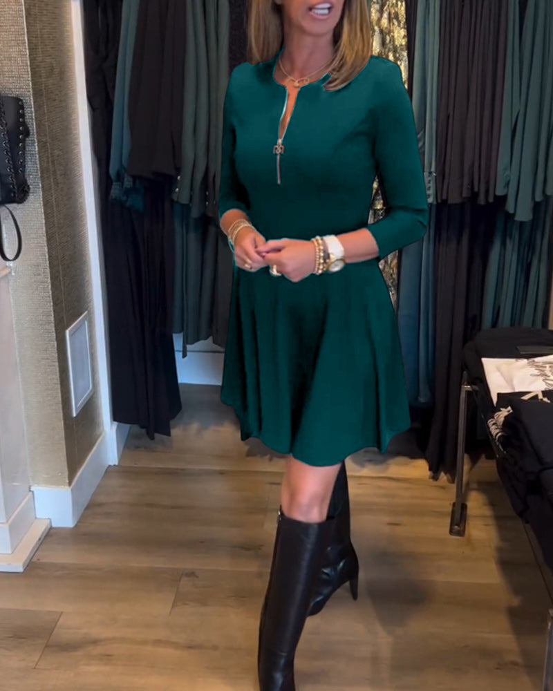 Irene | Effen elegante jurk met ritssluiting