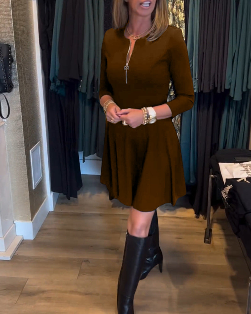 Irene | Effen elegante jurk met ritssluiting
