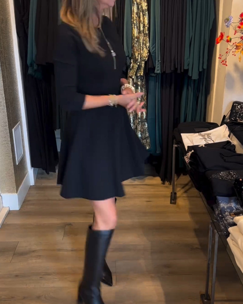 Irene | Effen elegante jurk met ritssluiting